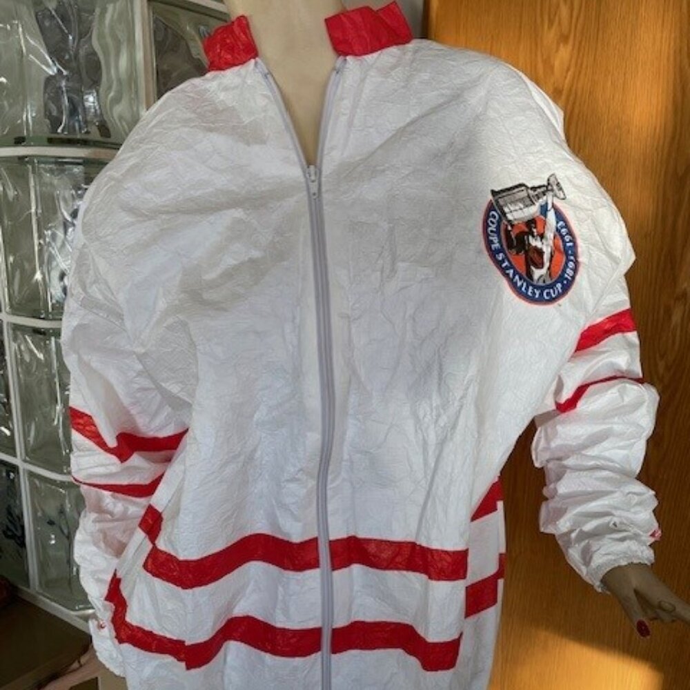 Vtg. 1993 TYVEK ZIP WINDBREAKER Stanley Cup HOCKEY & KELLOGG'S Promo COLLECTIBLE
